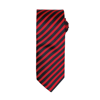 Double Stripe Tie in red-black
