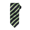 Waffle Stripe Tie in black-lime