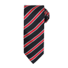 Waffle Stripe Tie in black-red