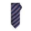 Waffle Stripe Tie in navy-aubergine