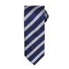 Waffle Stripe Tie in navy-silver