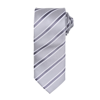 Waffle Stripe Tie in silver-darkgrey