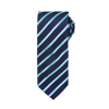 Sports Stripe Tie in navy-turquoise