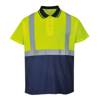 Hi-Vis Two-Tone Polo Shirt (S479) in yellow-navy