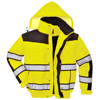 Hi-Vis Classic Bomber Jacket (C466) in yellow-black