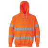 Hi-Vis Hooded Sweatshirt (B304) in orange