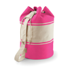 Canvas Duffle in fuchsia-natural