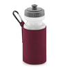 Water Bottle And Holder in burgundy