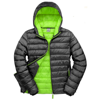 Urban Snow Bird Hooded Jacket in black-lime