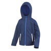 Core Junior Tx Performance Hooded Softshell Jacket in navy-royal