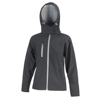 Women'S Core Tx Performance Hooded Softshell Jacket in black-grey