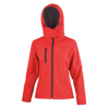 Women'S Core Tx Performance Hooded Softshell Jacket in red-black