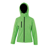 Women'S Core Tx Performance Hooded Softshell Jacket in vividgreen-black