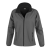 Women'S Printable Softshell Jacket in charcoal-black