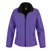 Women'S Printable Softshell Jacket in purple-black