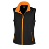 Women'S Printable Softshell Bodywarmer in black-orange