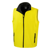 Printable Softshell Bodywarmer in yellow-black