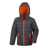 Core Junior Soft Padded Jacket in black-orange