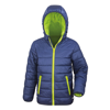 Core Junior Soft Padded Jacket in navy-lime