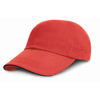 Junior Low Profile Heavy Brushed Cotton Cap With Sandwich Peak in red-black