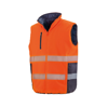 Reversible Soft Padded Gilet in fluorescentorange-navy