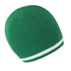 National Beanie in emerald-white