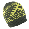 Nordic Knitted Hat in darkolive-lime