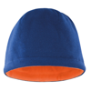 Reversible Fleece Skull Hat in navy-orange