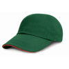 Low-Profile Heavy Brushed Cotton Cap With Sandwich Peak in forest-red