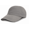 Low-Profile Heavy Brushed Cotton Cap With Sandwich Peak in grey-black