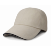 Low-Profile Heavy Brushed Cotton Cap With Sandwich Peak in natural-navy