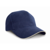 Pro-Style Heavy Cotton Cap With Sandwich Peak in navy-natural