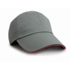 Herringbone Cap With Sandwich Peak in grey-red