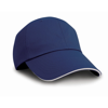 Herringbone Cap With Sandwich Peak in navy-white