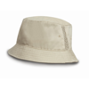 Deluxe Washed Cotton Bucket Hat With Side Mesh Panels in natural