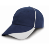 Heavy Brushed Cotton Cap With Scallop Peak And Contrast Trim in navy-white