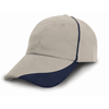 Heavy Brushed Cotton Cap With Scallop Peak And Contrast Trim in putty-navy