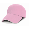 Unwashed Fine Line Cotton Cap With Sandwich Peak in pink-white