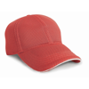 Sport Foam-Mesh Cap With Sandwich Peak in red