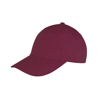Memphis 6-Panel Brushed Cotton Low Profile Cap in burgundy