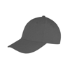 Memphis 6-Panel Brushed Cotton Low Profile Cap in charcoalgrey