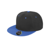 Bronx Original Flat Peak-Snapback Dual Colour Cap in black-azureblue