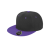 Bronx Original Flat Peak-Snapback Dual Colour Cap in black-purple