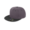 Bronx Original Flat Peak-Snapback Dual Colour Cap in heathergrey-black