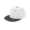 Bronx Original Flat Peak-Snapback Dual Colour Cap in white-black