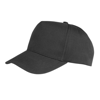 Boston 5 Panel Polycotton Printer'S Cap in black