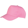 Boston 5 Panel Polycotton Printer'S Cap in pink