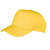 Boston 5 Panel Polycotton Printer'S Cap in yellow