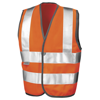 Junior Safety High-Viz Vest in fluorescent-orange