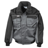 Work-Guard Zip Sleeve Heavy-Duty Pilot Jacket in grey-black